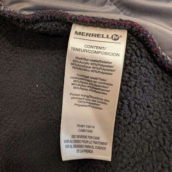 Merrell Select Regulate Jacket Knit Fleece Lined Full Zip Hood Layer - Size M - Picture 10 of 10